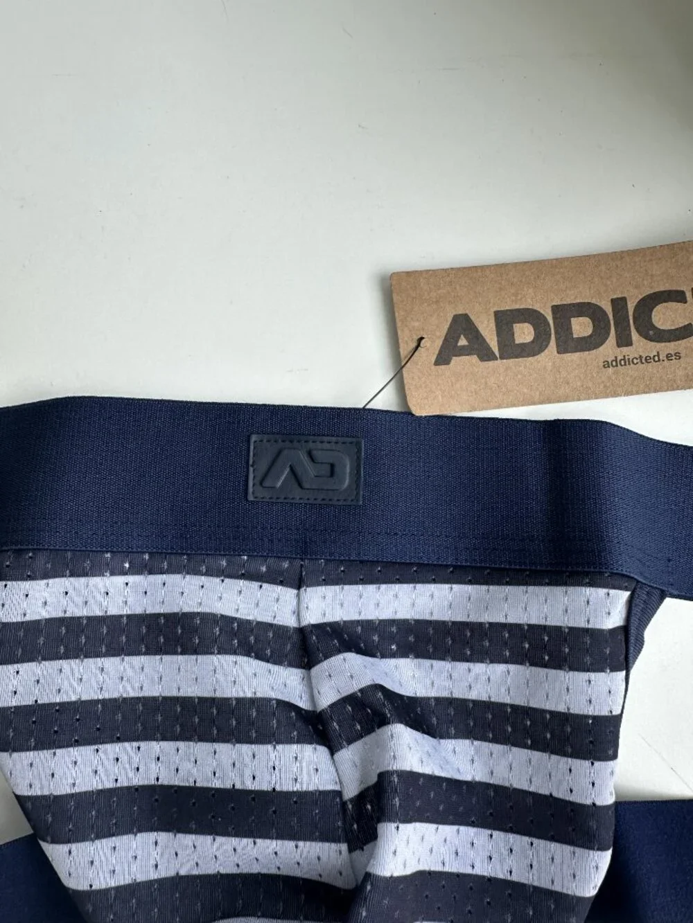 Addicted - Sailor Mesh Jockstrap - Navy / White (M)